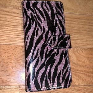 Gloss and Sparkle Pink Zebra Wallet